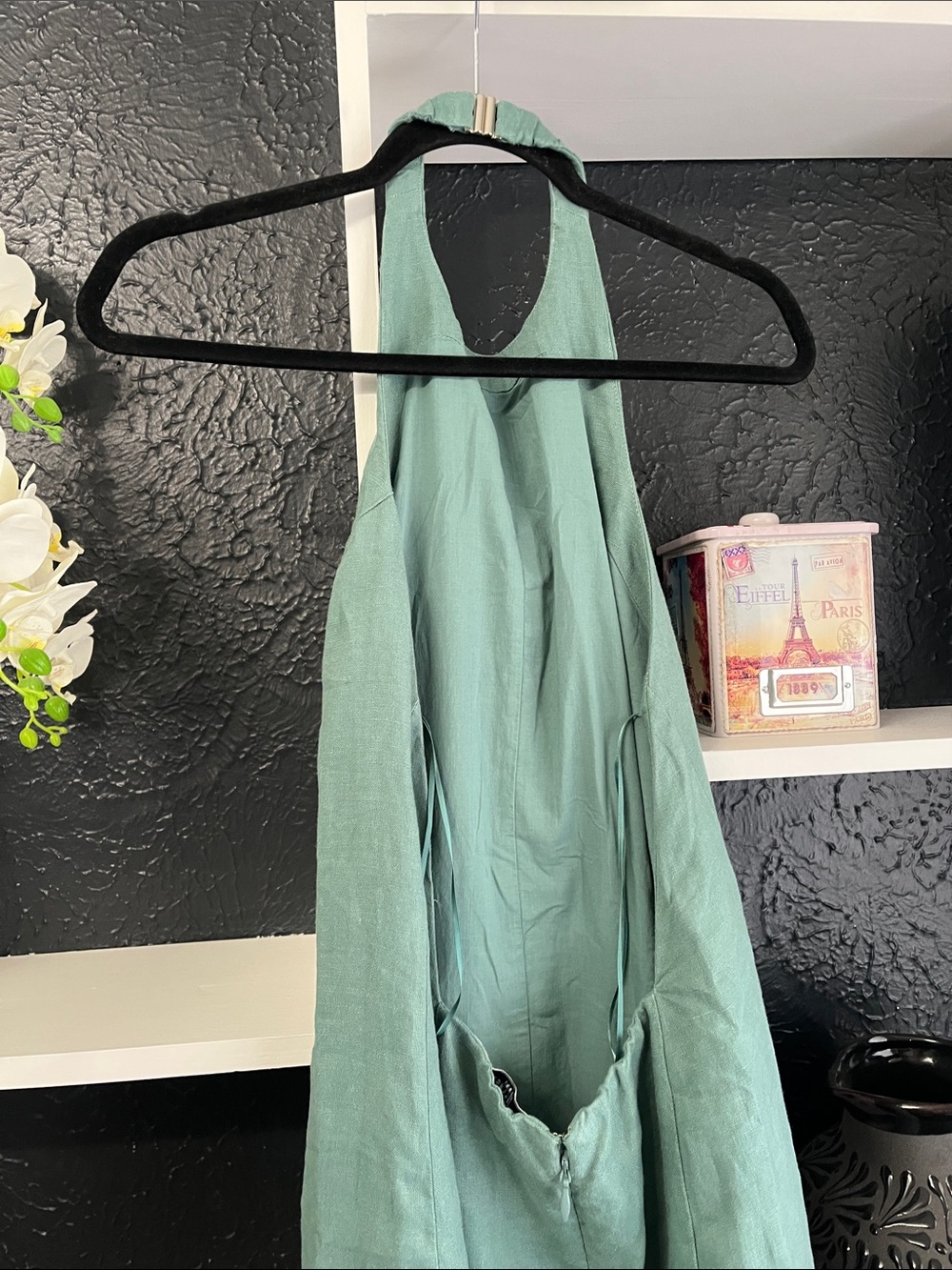 Abercrombie & Fitch Sage Green Maxi Halter Dress - Picture 5 of 16